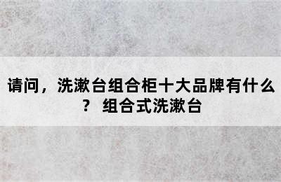 请问，洗漱台组合柜十大品牌有什么？ 组合式洗漱台